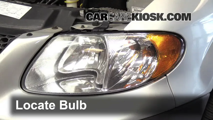 2003 Dodge Caravan SE 3.3L V6 FlexFuel Lights Headlight (replace bulb)